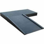 Rampe d'accès pour plateforme de rétention série PLPJ - PE recyclé - Hauteur 150 mm - Finition polyéthylène