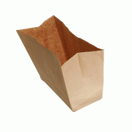 Sac NOVABAG SOS Kraft Brun sans Poignées - 20+16x40cm - Fond Carré Stable - Idéal Snacking, Boulangerie & Vrac  - VOLUME RESTAURATION Lot de 2000 -