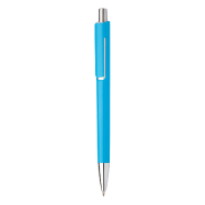 Stylo à bille en plastique coloré - finitions chromées - encre bleue Stylo à bille en plastique coloré - finitions chromées - encre bleue