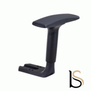 Tabouret avec dossier résille ELLY - Noir, Réglable hauteur_0