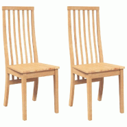 VidaXL Chaises à manger 2 pcs bois massif caoutchouc Modèle Quartz Pro - 4102456