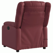 VidaXL Fauteuil de massage inclinable Rouge bordeaux Similicuir Modèle Dervoriax - 8721012202863