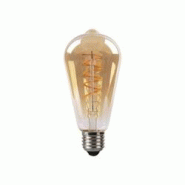 Bistromania Ampoule LED rétro EDISON - Filament torsade - Ambrée - E27 - ST64-SPIR Bistromania Ampoule LED rétro EDISON - Filament torsade - Ambrée - E27 - ST64-SPIR