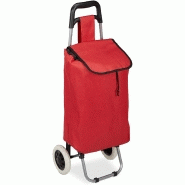 Chariot de courses pliable sac amovible 28 litres caddie pour achats roulettes rouge 13_0000707_2