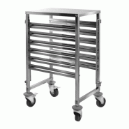 Chariot inox à 6 plateaux GN 1/1