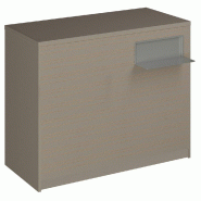 Comptoir Vertigo H T04nat. Spl.Droit L120cm 2tabl.Couliss.4tab.Amovib-taupe