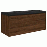 Décoshop26 - Banc banquette de rangement avec coussin d'assise noir 102 x 42 x 45 cm bois d'ingénierie couleur chêne marron DEC024732 - marron 3000 Décoshop26 - Banc banquette de rangement avec coussin d'assise noir 102 x 42 x 45 cm bois d'ingénierie couleur chêne marron DEC024732 - marron 3000