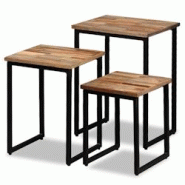 Helloshop26 - Ensemble de table basse gigogne 3 pcs Teck massif récupération marron 02_0042111 - 3000213664089 Helloshop26 - Ensemble de table basse gigogne 3 pcs Teck massif récupération marron 02_0042111 - 3000213664089