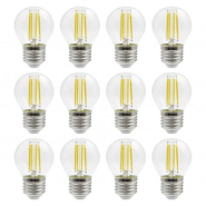Lampe kit 12 portofino ip20 e27 led bulb 12x4w 3000k transparent