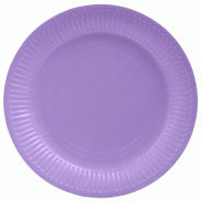 ProNappe Lot de 25 Pack de 20 assiettes carton Ø 23 cm, coloris lilas - 3281510792051