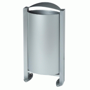 ROSSIGNOL Corbeille sur pied arkea - 60 L - sans cendrier - gris metal ROSSIGNOL Corbeille sur pied arkea - 60 L - sans cendrier - gris metal