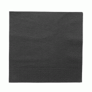 Serviette ouate 2 plis noir avec bord en relief 39x39cm - par 1600