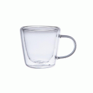 Set de 6 tasses à café 9 cl Arô double paroi en verre borosilicate -  Transparent / Cristal Rond Verre Borosilicate Table Passion 6.00x6.00 cm - 31