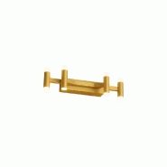 Applique murale LED moderne en métal finition or brossé, 24 W 3000 K, design géométrique élégant pour un éclairage intérieur raffiné - Perenz