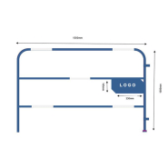 Barrière de chantier 28 plaque latéral personnalisé  bar28p - marque vbmateriel