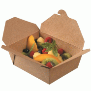 Boite repas Ecokraft M carton laminé naturel 1400ml - par 200