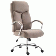 CLP Fauteuil de bureau XL Vaud tissu Taupe - gris textile 1923913124 CLP Fauteuil de bureau XL Vaud tissu Taupe - gris textile 1923913124