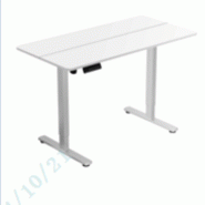Helloshop26 - Bureau électrique assis-debout 120 x 60 x 73-118 cm ergonomique et silencieux avec 3 mémoires en bois manufacturé 20_0015773 - métal