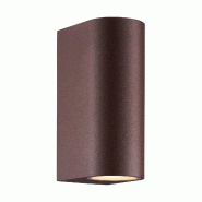 Nordlux Applique murale Dion Double Aluminium Couleur rouille, H.16,2  IP44  GU10 /  Extérieur - rouge 5704924023354