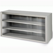Placard mural inox ouvert hauteur 1000 mm - 800_0