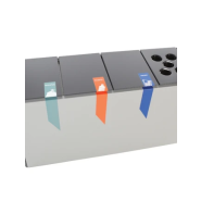 Poubelle tri-sélectif sécurisée incendie en aluminium - Recyclostar 4 flux avec compartiment gobelets_1