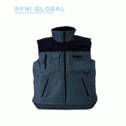 Gilet de travail coupe-vent, imperméable, thermique en polyester pongé enduit PVC - 6 poches - Ripstop Coverguard_0
