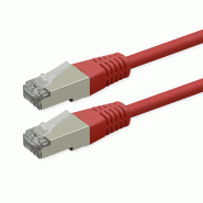 ROLINE Cordon Cat.6 (Classe E), PoE, S/FTP (PiMF) , rouge, 1,5 m