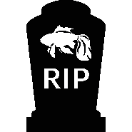 Sticker poisson rouge RIP Sticker poisson rouge RIP