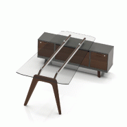 Table de réunion interactive Rail - Bralco. - Verre transparent_0