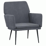 VidaXL Fauteuil Gris foncé 62x79x79 cm Velours Modèle Vega Master Logic - 351373