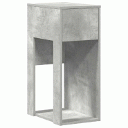 VidaXL Support de tour d'ordinateur et tiroir gris béton 30x44x74 cm Modèle Soho Pro - 858734