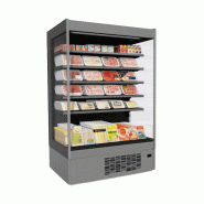 Vitrine réfrigérée verticale PENCIL EFFICIA - 937 mm largeur, 760 mm profondeur, 5 niveaux + base, sans porte, 0°C à +2°C