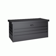 Wasabi - Coffre de Rangement Extérieur Métal 450 L - Epaisseur 0.40mm plus résistant - Couvercle à charnière - Ouverture facile grâce aux amorti Wasabi - Coffre de Rangement Extérieur Métal 450 L - Epaisseur 0.40mm plus résistant - Couvercle à charnière - Ouverture facile grâce aux amorti