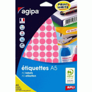 960 pastilles adhésives roses, diamètre 15 mm (10 feuilles A5 / cdt) - 3270241143188