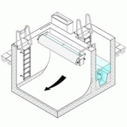 Bac de rinçage pour bassin de rétention