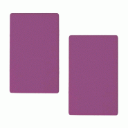 Benetton - Lot de 2 Draps-Housses 100x200cm + 30cm pour lit de 90cm couleur Pourpre Rainbow - violet PK7610