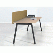 Bureau individuel professionnel - pieds acier - plateau bois mélaminé - Largeur 120/140/160 cm - Profondeur 70/80 cm - Carbone A Bureau individuel professionnel - pieds acier - plateau bois mélaminé - Largeur 120/140/160 cm - Profondeur 70/80 cm - Carbone A