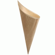 Cône Bois couleur naturelle Ø6,5x15,5cm - par 2000