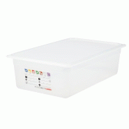 CAMBRO - 16PPT-190/6 - (Lot de 6) Bac GN 1/1 SafeTrack avec étiquette intégrée - 32,5 x 53 cm (couvercle non inclus) - blanc plastique polypropylè