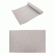 Chemin de table Burlap argent métal 28cm x 5m