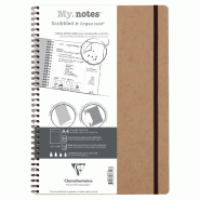 Clairefontaine Lot de 5 Cahier Age Bag My.Notes A4, 120p./60 feuilles marge détachable 90 g/m² reliure intégrale, couv. Coloris tabac, dot grid - 3