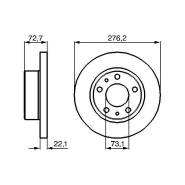 Disque de frein BOSCH 0986479162 - plein, 5 trous, avant, épaisseur 22mm Disque de frein BOSCH 0986479162 - plein, 5 trous, avant, épaisseur 22mm