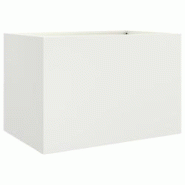 Helloshop26 - Jardinière bac lit surélevé plantes fleurs terrasse jardin 62 x 40 x 39 cm acier blanc 02_0037753 - 3000214278759 Helloshop26 - Jardinière bac lit surélevé plantes fleurs terrasse jardin 62 x 40 x 39 cm acier blanc 02_0037753 - 3000214278759