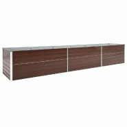 JARDINIÈRE LIT SURÉLEVÉ PLANTES FLEURS JARDIN ACIER GALVANISÉ 480 X 80 X 45 CM MARRON 02_0001124 JARDINIÈRE LIT SURÉLEVÉ PLANTES FLEURS JARDIN ACIER GALVANISÉ 480 X 80 X 45 CM MARRON 02_0001124