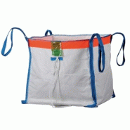 LOT de 10 BIGBAGS neuf 90X90X80, SWL: 1500 kg, - 6/1 - OT avec bandes fluorescentes / OT + sécutité