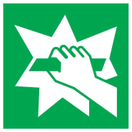 Panneaux adhésifs 200x200 mm secours évacuation - ADPNC-NV01/CSAC_0