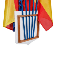 Porte-drapeaux Écusson tricolore + rf + palmes