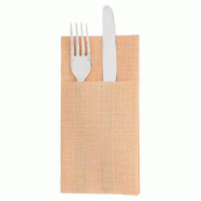 Serviette kangourou airlaid mandarine 40x40cm par 700