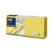 Serviettes de table en papier Lunch Tork, coloris jaune, le colis de 200, 477841 Serviettes de table en papier Lunch Tork, coloris jaune, le colis de 200, 477841