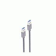 Shiverpeaks Câble USB 3.2 BASIC-S, USB-A mâle, 1 m - gris 4017538135827